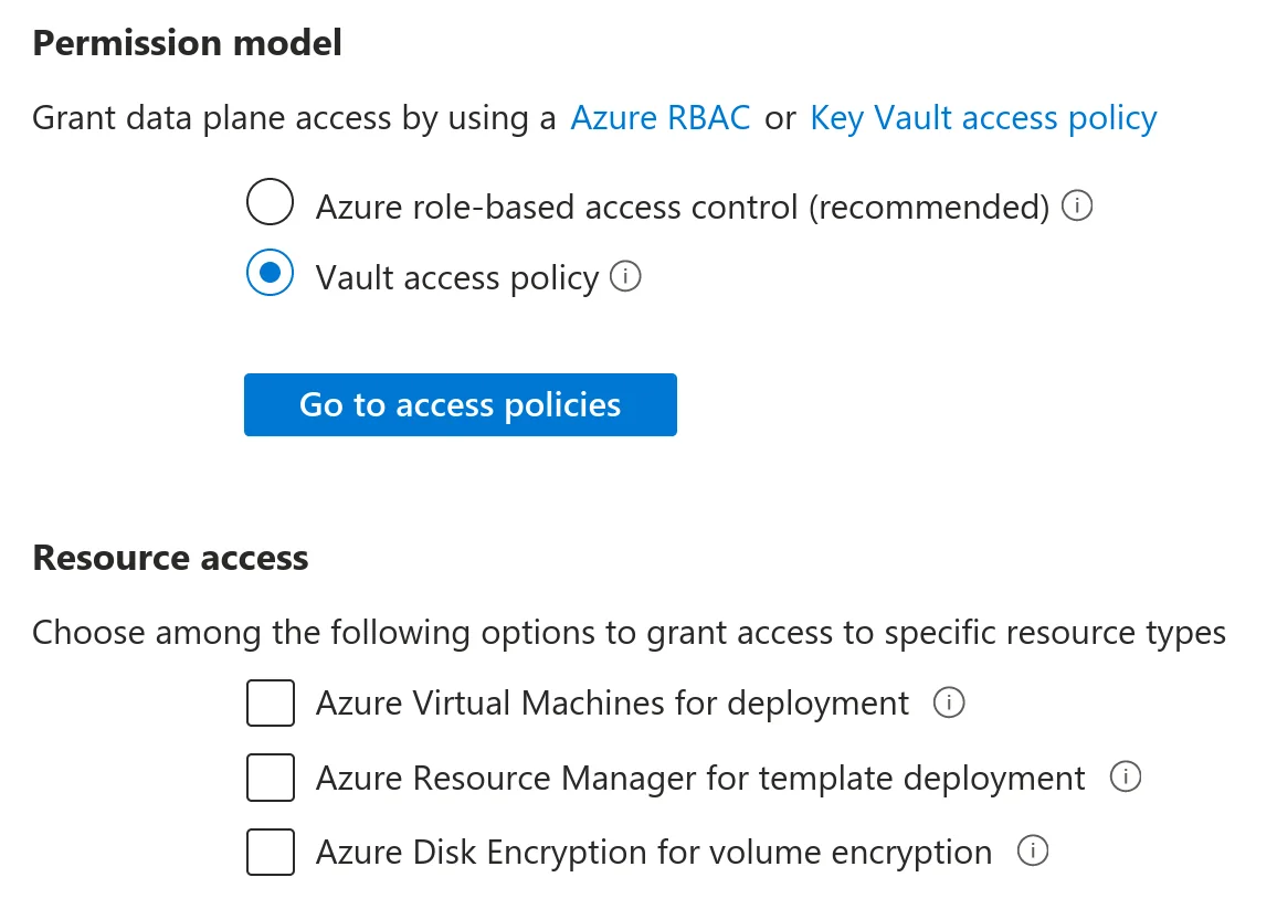 Modello di Azure Permission