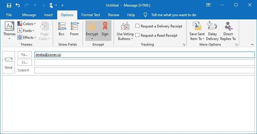 Firmare un messaggio in Outlook