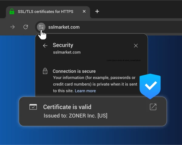 Visualizza il certificato EV nel browser
