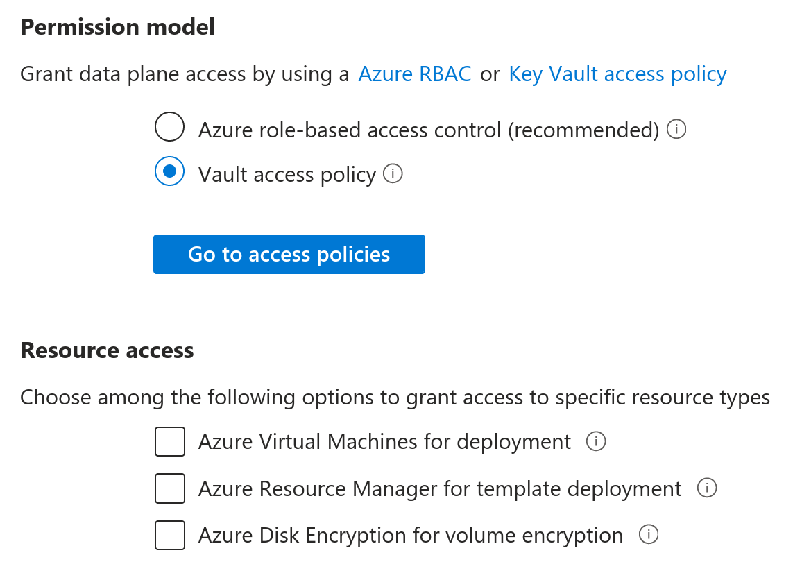 Modello di Azure Permission