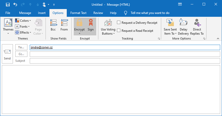 Firmare un messaggio in Outlook 